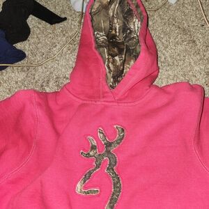 Browning Pink and Camouflage Hoodie